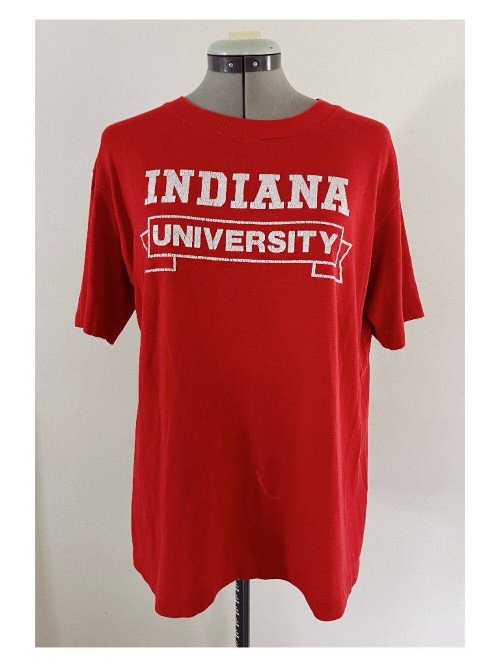 VTG Indiana University Sz L 80s Single Stitch Crewneck Tee